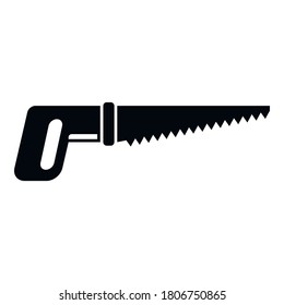 Small hand saw icon. Simple illustration of small hand saw vector icon for web design isolated on white background