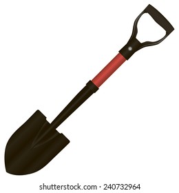 Small hand shovel for domestic and industrial works. Vector illustration.