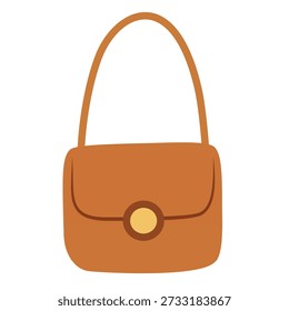 Bolsa pequena em estilo plano para mulheres casuais temas de moda. Projetado para visuais de roupa e conjuntos de acessórios.