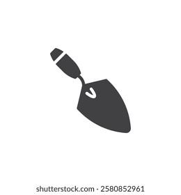 A small handheld trowel vector icon. filled flat sign for mobile concept and web design. Digging trowel glyph icon. Symbol, logo illustration. Vector graphics