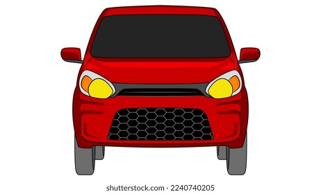 pequeño coche de incubación en un vector de color brillante, vehículo realista llano de color claro ilustración vectorial