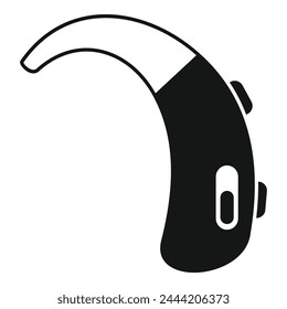 Small hearing aid icon simple vector. Mute social health. Learning disabled