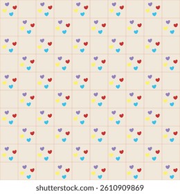 Small heart background, heart seamless pattern vector illustration, for children's or valentine's illustration