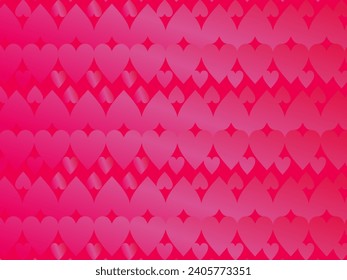 Small hearts background with modern ornaments, red color, perfect for valentines, letters, gifts, prizes, surprises, etc.