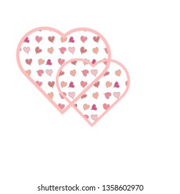 Lot of small hearts inside the big heart. EPS10