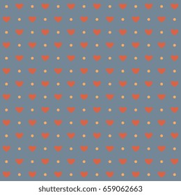 Small hearts motif seamless pattern.