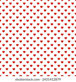 Small hearts on transparent background seamless pattern