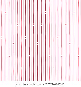 Small hearts and stripes hand drawn pattern. Cute small hearts lines and wavy stripes girly print