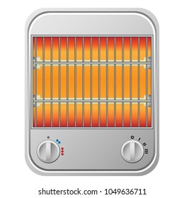 Small heater mockup. Realistic illustration of small heater vector mockup for web