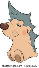 Small hedgehog. Cartoon