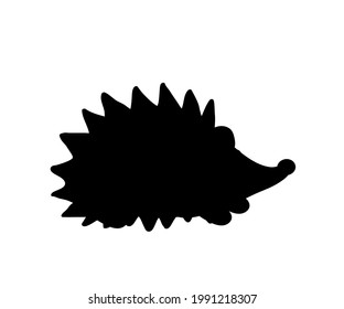 Kleiner Igel auf weißem Hintergrund. Symbol. Vektorgrafik.