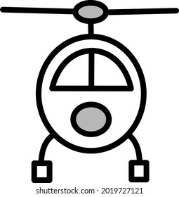 Small helicopter, illustration, vector on a white background.