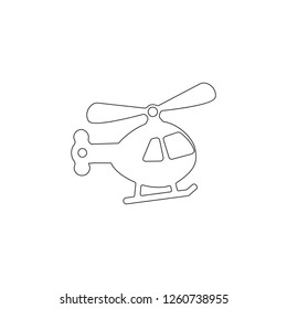 small helicopter toy icon. Toy element icon. Premium quality graphic design icon. Baby Signs, outline symbols collection icon for websites, web design, mobile app on white background