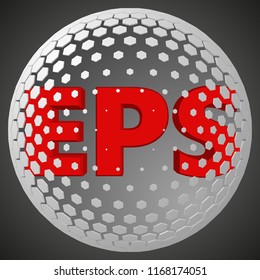small hexagons forming a sphere. free area inside sphere for any object. 3d style vector illustration. suitable for any banner, ad, technology and abstract themes.