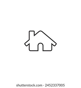 Small Home Flat Vector Premium icon Outline