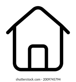 Icono de hogar pequeño con estilo de línea