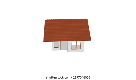 kleine Hausarchitektur von oben gesehen