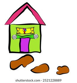 A Small house and entrance