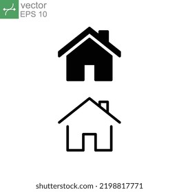 small house icon. Elements of architecture for real estate concept. stay home symbol. Home buying budget for mortgage logo line and solid style. Vector illustration. design on white background. EPS 10