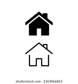 small house icon. Elements of architecture for real estate concept. stay home symbol. Home buying budget for mortgage logo line and solid style. Vector illustration. design on white background. EPS 10
