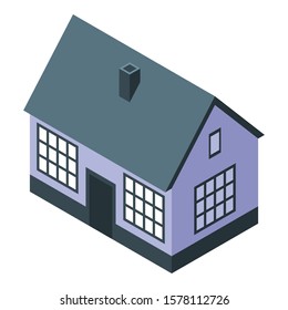 Small house icon. Isometric of small house vector icon for web design isolated on white background