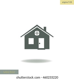 Small house icon, vector design element