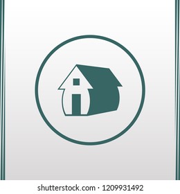 Small house. Icon Vector. Simple flat symbol. Illustration pictogram