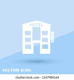 Small house. Icon Vector. Simple flat symbol. Illustration pictogram