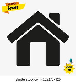 Small house. Icon Vector. Simple flat symbol. Illustration pictogram