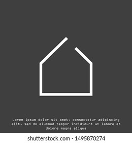 Small house Icon Vector. Simple flat symbol. Illustration pictogram Small house Icon Vector image to be used in web applications, Small house Icon Vector mobile applications and print media