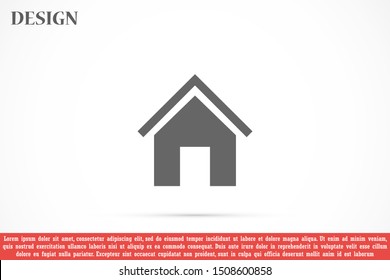 Small house Icon Vector. Simple flat symbol. Illustration pictogram Small house Icon Vector image to be used in web applications, Small house Icon Vector mobile applications and print media