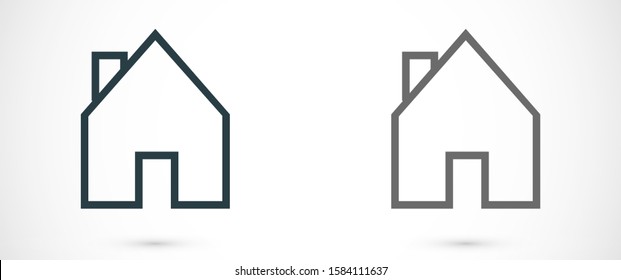 Small House Icon Vector Simple Flat Stock Vector (Royalty Free