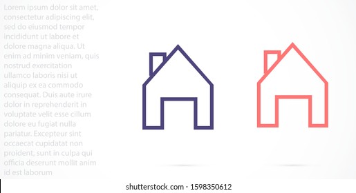 Small house Icon Vector. Simple flat symbol. Illustration pictogram Small house Icon Vector image to be used in web applications, Small house Icon Vector mobile applications and print media