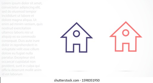 Small house Icon Vector. Simple flat symbol. Illustration pictogram Small house Icon Vector image to be used in web applications, Small house Icon Vector mobile applications and print media