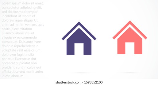 Small house Icon Vector. Simple flat symbol. Illustration pictogram Small house Icon Vector image to be used in web applications, Small house Icon Vector mobile applications and print media