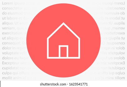 Small house Icon Vector. Simple flat symbol. Illustration pictogram Small house Icon Vector image to be used in web applications, Small house Icon Vector mobile applications and print media