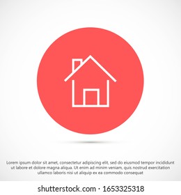 Small house Icon Vector. Simple flat symbol. Illustration pictogram Small house Icon Vector image to be used in web applications, Small house Icon Vector mobile applications and print media