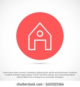 Small house Icon Vector. Simple flat symbol. Illustration pictogram Small house Icon Vector image to be used in web applications, Small house Icon Vector mobile applications and print media