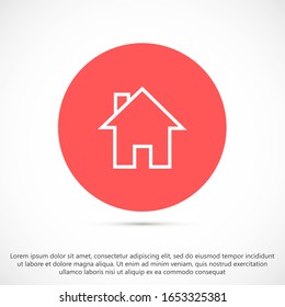 Small house Icon Vector. Simple flat symbol. Illustration pictogram Small house Icon Vector image to be used in web applications, Small house Icon Vector mobile applications and print media