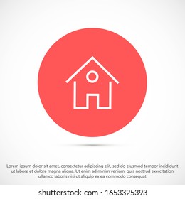 Small house Icon Vector. Simple flat symbol. Illustration pictogram Small house Icon Vector image to be used in web applications, Small house Icon Vector mobile applications and print media