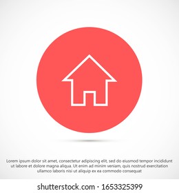 Small house Icon Vector. Simple flat symbol. Illustration pictogram Small house Icon Vector image to be used in web applications, Small house Icon Vector mobile applications and print media