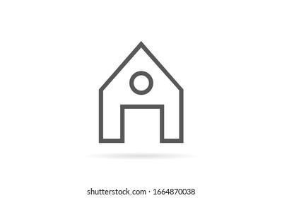 Small house Icon Vector. Simple flat symbol. Illustration pictogram Small house Icon Vector image to be used in web applications, Small house Icon Vector mobile applications and print media