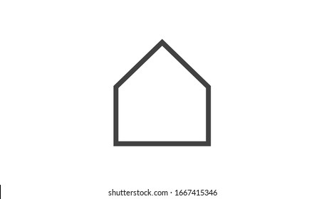 Small house Icon Vector. Simple flat symbol. isolated on white background. 