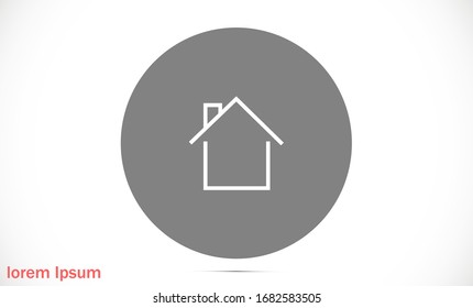 Small house Icon Vector. Simple flat symbol. Illustration pictogram Small house Icon Vector image to be used in web applications, Small house Icon Vector mobile applications and print media