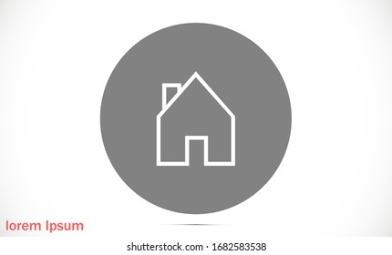 Small house Icon Vector. Simple flat symbol. Illustration pictogram Small house Icon Vector image to be used in web applications, Small house Icon Vector mobile applications and print media