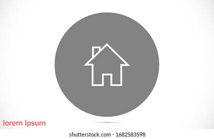 Small house Icon Vector. Simple flat symbol. Illustration pictogram Small house Icon Vector image to be used in web applications, Small house Icon Vector mobile applications and print media