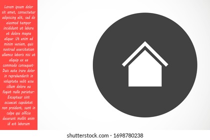 Small house Icon Vector. Simple flat symbol. Illustration pictogram Small house Icon Vector image to be used in web applications, Small house Icon Vector mobile applications and print media