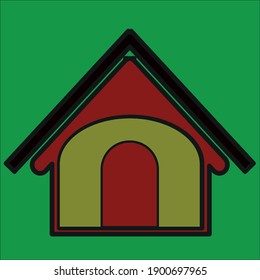 Small house. Icon Vector. Simple flat symbol.