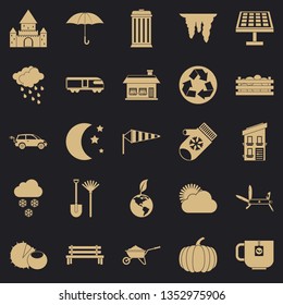 Small house icons set. Simple set of 25 small house vector icons for web for any design