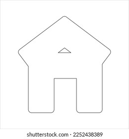 small house illustration with simple lines suitable for icon, logo, element, ornament and decoration. home
